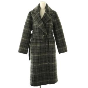 24AW シャギーロングチェスターコート S ダークグレー ブラック ライトグレー /DO OS