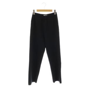 24SS コットンシルク ストレートニットパンツ 36 濃紺 /NR OS