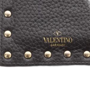 VALENTINO GARAVANI ロックスタッズ カードケース コインケース 小銭入れ レザー ブラック /YO4