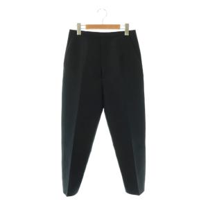 ミカドテーパードパンツ ジッパーフライ ウール シルク混 34 紺 /NR OS