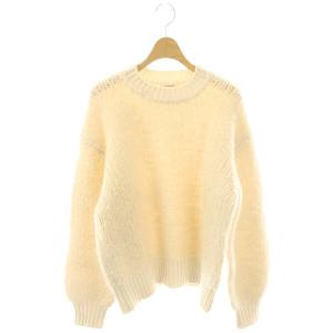 ブラミンク モヘアウールキャメルセーター ニット プルオーバー 38 アイボリー