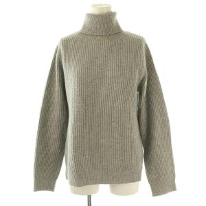 ウールカシミヤ畔タートルネックニット セーター 長袖 1 グレー /NR OS