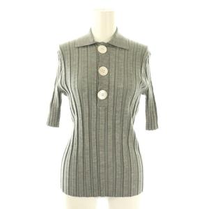 25AW H/S WIDE RIB POLO グレー