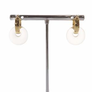 ピアス SV925×K18YG ゴールド クリア /SR