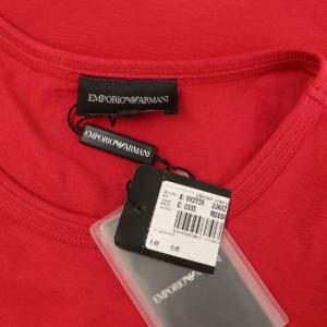 EMPORIO ARMANI ハート Tシャツ カットソー プリント 42 レッド /MY OS