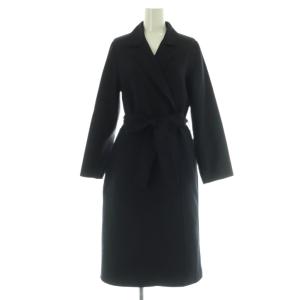 スプリングコート ラップコート ロング ベルト付 34 ネイビー /MY OS