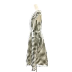 TOCCA 23SS ギンガムチェック MELODY ドレス ワンピース ひざ丈 6 ブラック ホワイト /DF OS