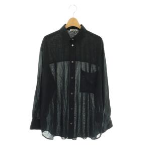 25AW Cotton Sheer Wash ブラウス シアー ブラック