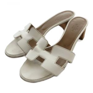 Oasis サンダル 37 ホワイト ブラウン