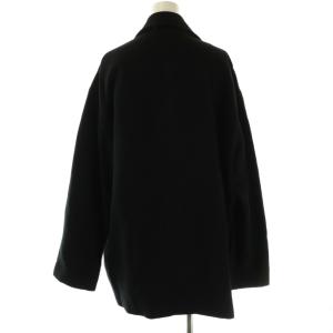 Lisiere L'Appartement ウールダブルボタンコート ミドル丈 ブラック /HK OS