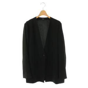 POWDER CREPE COLLARLESS JK N ノーカラージャケット 8 ブラック /DO OS