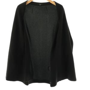Theory POWDER CREPE COLLARLESS JK N ノーカラージャケット 8 ブラック /DO OS