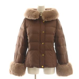 25AW エコファーショートダウンジャケット 36 ブラウン