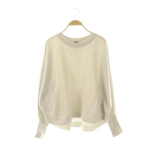 25SS バルキーヤーンドルマンロングリブニット セーター 長袖 コットン ライトグレージュ 25080200532040