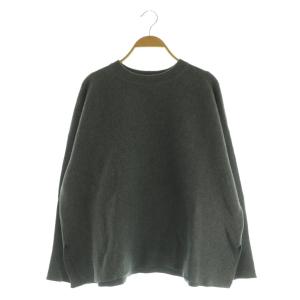 24AW コットンダブルフェイスプルオーバー ニット セーター 長袖 グレー /MY OS