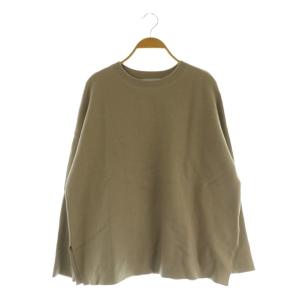 24AW コットンダブルフェイスプルオーバー ニット セーター 長袖 ベージュ /MY OS