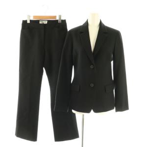 セットアップ 上下 2Bスーツジャケットパンツ テーラード ストレート ジッパーフライ M S 黒 /NR