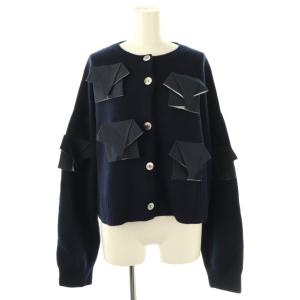 25SS ELEPHANT KNIT CARDIGAN 38 ネイビー