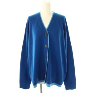25AW FAKE-LAYERED CARDIGAN 38 ロイヤルブルー ライトブルー