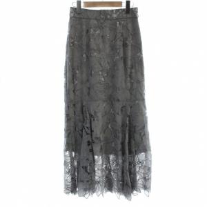 カッティングマーメイドレーススカート 1 グレー /AB SH