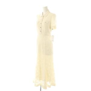 SNIDEL 25SS レースポロドレス ワンピース 半袖 ロング 0 オフホワイト SWFO251120 /NR OS