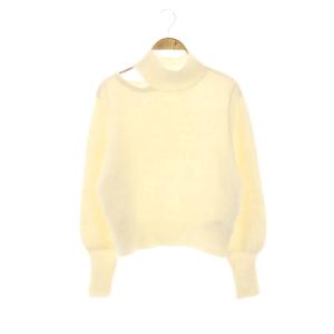 23AW ファーライクワンショルダーニット セーター アルパカ F オフホワイト /DO OS SH