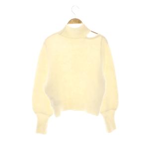 CELFORD 23AW ファーライクワンショルダーニット セーター アルパカ F オフホワイト /DO OS SH