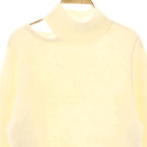 CELFORD 23AW ファーライクワンショルダーニット セーター アルパカ F オフホワイト /DO OS SH