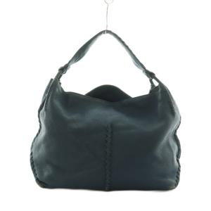 ワンショルダーバッグ 編み込み ブルー