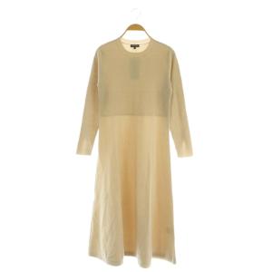 23AW フィット&フレアニットワンピ ワンピース ロング 36 ベージュ /MY OS