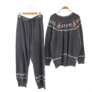 24AW HOLIDAY ノルディック プルオーバー ロングパンツ ルームウェア ナイトウェア F ネイビー