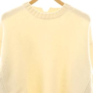 MACPHEE ラムカシミヤ クルーネックプルオーバー ニット セーター S アイボリー /DF OS