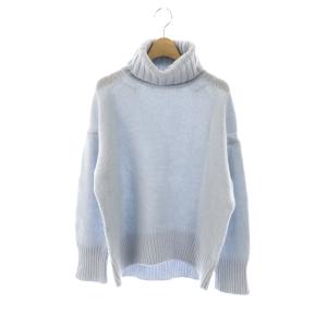 ファインウール クルーネックプルオーバー ニット セーター S ライトブルー /DF OS