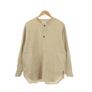 23AW WAFFLE PLAIN HENLEY NECK SHIRT シャツ カットソー 46 ベージュ
