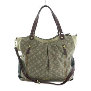 2WAY トートバッグ ショルダーバッグ ナイロン 総柄 グレー 黒 ベージュ /MI OS