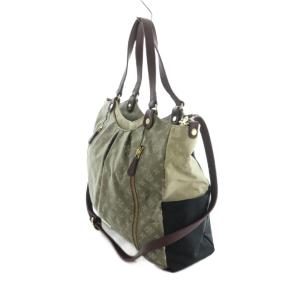 russet 2WAY トートバッグ ショルダーバッグ ナイロン 総柄 グレー 黒 ベージュ /MI OS