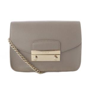 メトロポリス チェーンショルダーバッグ レザー グレージュ /SR