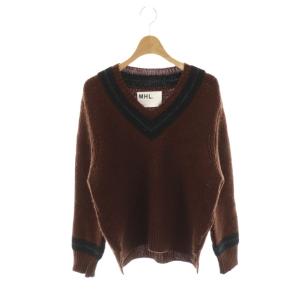 VIRGIN WOOL ニット セーター ウール 2 ブラウン ブラック グレー /DO OS