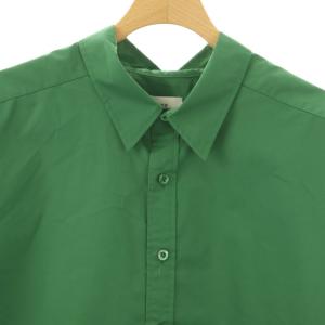 HYKE T/C LONG-SLV SHIRT シャツ 1 グリーン 15092 /DO OS