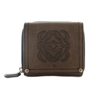 アナグラム 二つ折り財布 レザー ロゴ 茶 ブラウン /AQ OS OH