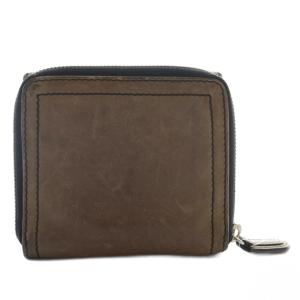 LOEWE アナグラム 二つ折り財布 レザー ロゴ 茶 ブラウン /AQ OS OH