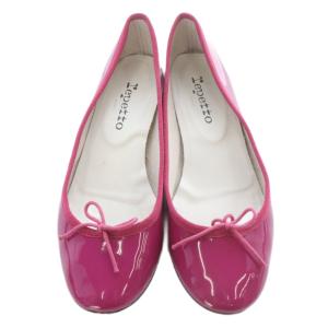 Repetto エナメル パンプス リボン 39 紫 パープル /SR