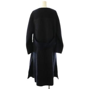 ADORE ウールノーカラーコート 38 ネイビー