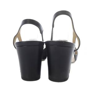 CHANEL スリングバック パンプス ココマーク 37.5C ブラック
