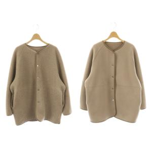 ボア×フリースリバーシブルコート 38 モカ /DO OS