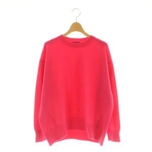 ニット セーター クルーネック ウール 38 ショッキングピンク /MI OS