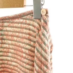 mina perhonen drawing スカート ミモレ ロング フレア オフホワイト サーモンピンク /NR OS