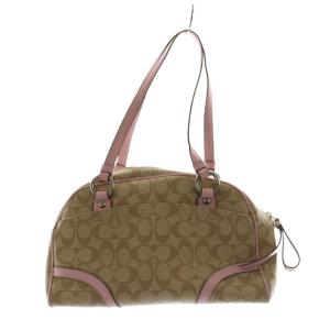COACH シグネチャー トートバッグ レザー ベージュ ピンク シグネチャー F18918 /AQ OS