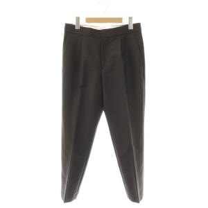 ウールモヘヤシルクミックス ツイルパンツ テーパードパンツ 38 ブラック /ES OS