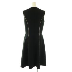 FOXEY NEW YORK 30821 ノースリーブワンピース 38 ブラック グレージュ /ES OS